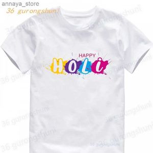 T-shirts Cartoon Girl T-shirt DhAarmik Happy Huli Gift Indian T-shirt Baby T-shirt Kinderjonten Kledingjongens Grafische T-shirtl2405