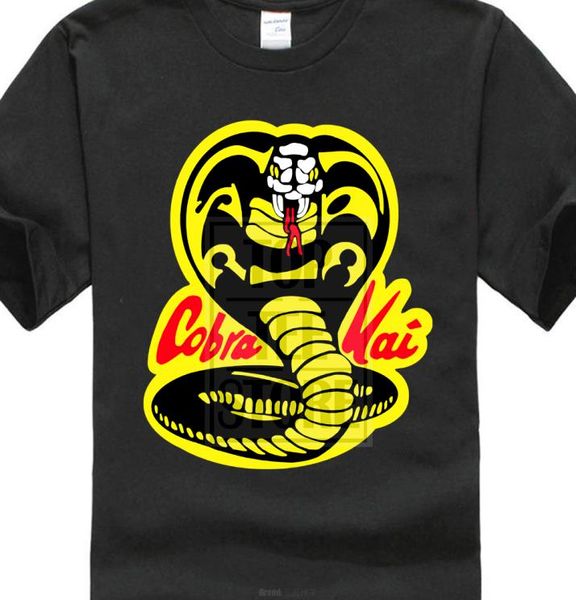 Camisetas Casual marca descuento total algodón nueva Cobra Kai Karate Kid película Men039s camiseta 8647159