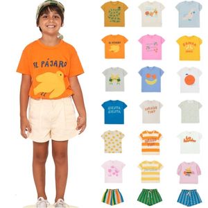 T-shirts enfants t-shirt 2023 été dessin animé mignon garçons Shorts coton mode filles à manches courtes costume vêtements 230620