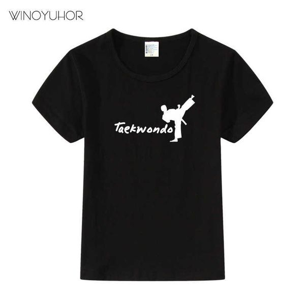 T-shirts Taekwondo Design pour enfants T-shirt imprimé Enfant Vêtements pour tout-petits Garçons Filles Taekwondo T-shirt Bébé Tops 2-9 ans T230209