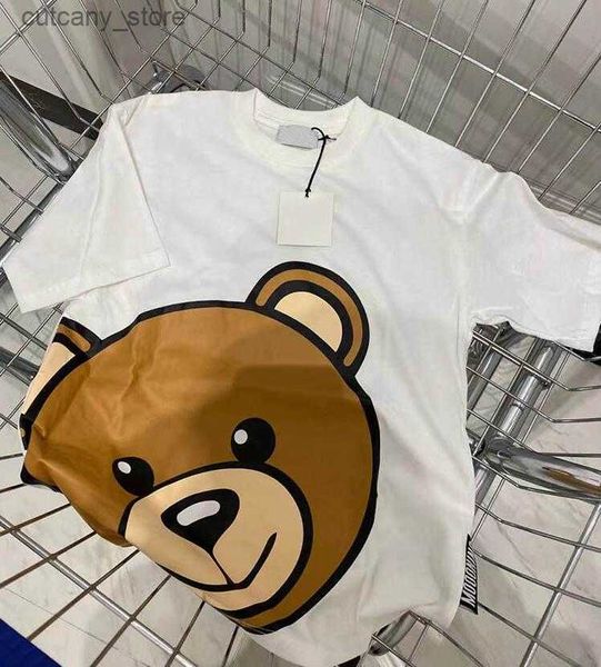 Camisetas para niños camisetas de verano short seve camiseta para niñas niñas tter oso oso patrón de oso topes de ropa para niños tops rosa l46