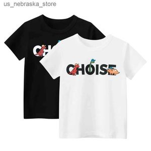 T-shirts Childrens à manches courtes T-shirt Vêtements pour enfants 2024 Summer Boys Bottom Shirt Letter Imprimé O-Neck Tops TEES TEES DROPS Q240418