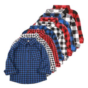 T-shirts classiques bébé shirts shirts plaid coton enfants chemise mode check boys tee t-shirt jersey chemisier sursirt cellule boy vêtements top