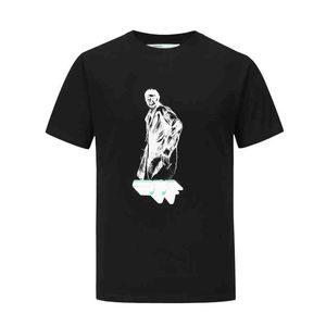 T-shirts vêtements 2022s Off Designer T-shirts à manches courtes en coton mélangé pour l'été Marque T-shirt de mode avec lettre 2 couleurs en gros