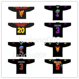 T-shirts personnalisés 2020 hommes Insane Clown Posse 5 Jack Jeckel 3 RiddleBox Black Hockey Jersey Personnalisez n'importe quel numéro et nom de Hockey Shirt
