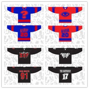 T-shirts Custom 2021 Men Insane Clown Posse 665 Hockey Jersey Pas elk nummer en naamhockey shirt aan