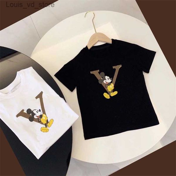 Camisetas Diseñador Bebé Ropa para niños Conjuntos Ropa de lujo para niños Verano Manga corta Tops Niños Ropa de dibujos animados Niñas Camisas de moda de alta calidad T230714