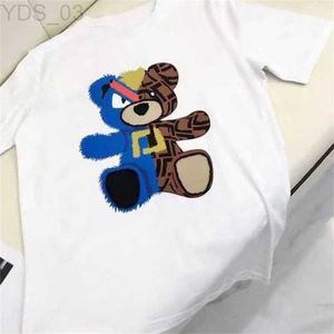 T-shirts Designer kindert-shirt baby jongens mode cartoon klassiek shirt kinderzomerkleding hoge kwaliteit meisjes korte mouw 2 kleuren 240306