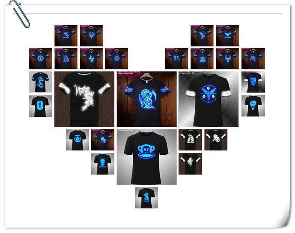 Camisetas Diseñador Moda para hombre Cuello para hombre y para mujer Camiseta de manga corta Calidad Ghost Walk Dance Party Glow Hip Hop Ropa Tamaño M-4XL 240304