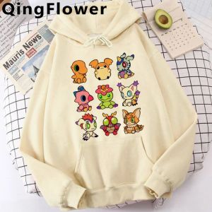 Camisetas Digimon Hoodies Men estilo coreano Y2K Estética harajuku