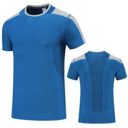 T-shirts exercice des hommes Top Gym Patchwork Workout Running Courtes manches à été Tee Tee Tee Tee Breathable Outdoor Jogging Shirts