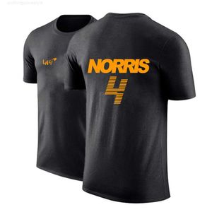 T-shirts F1 McLaren Team Racing Fans 2023 Lando Norris Zomer Afdrukken Sport Korte mouwen O-hals Modieuze Top