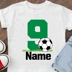 T-shirts Familie T-shirt Voetbal Verjaardag Custom naam Design voetbal Shirts Kids Jerseys Boy Daddy Mommy Football Shirts voetbal T-shirt