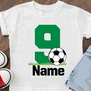 T-shirts Famille t-shirt football anniversaire nom personnalisé design Football Shirts Enfants Maillots Garçon papa maman Football Shirts Football T-shirt 230725