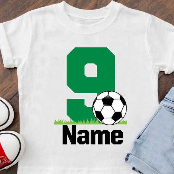 T-Shirts Familien-T-Shirt Fußball Geburtstag individuelles Namensdesign Fußball-Shirts Kindertrikots Junge Papa Mama Fußball-Shirts Fußball-T-Shirt T230209
