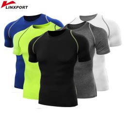 T-shirts Chemises de fitness Collants masculins Collants à manches courtes Tee Basketball Sport Thermal Underwear Bodybuilding Jersey