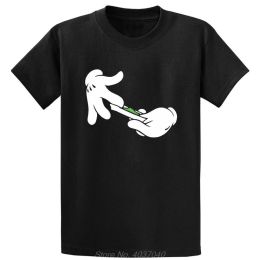 T-shirts grappige mikey handen rollende stompe joint pot onkruid 420 heren unisex t-shirt cool casual trots t-shirt heren unisex nieuwe mode mode