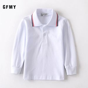 T-shirts GFMy Nieuwe jongens shirts Baby Boy Girl Cotton Blouse For Summer Children Clothing Kids Witte shirts Stand Kraag Handige shirt Tops