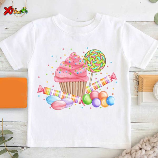 T-shirts Fille Chemise Candy Lollipop Doux T-shirts Fille Vêtements Assortis Tenue Enfants Outfit Top Bébé Fille Vêtements T-shirts Vêtements Enfant T230209