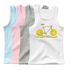 T-shirts Girls Lemon Bike Tops Tops Girls Carton Fraigne de fraise Child