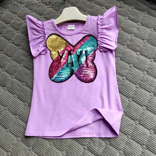 Camisetas Niñas Magic Glitter Reverse Lentejuelas Top Cambio de color Niños Niñas Camisetas Verano Niños Camiseta con lentejuelas Tops Ropa para niños Q240218