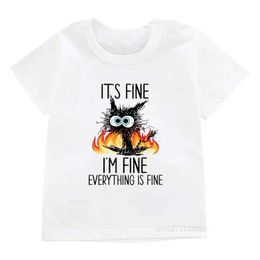 T-shirts Great Im Great Everythings geweldige leuke dieren katten honden apen geprinte kinderen t-shirts meisjes/jongens casual Harajuku t-shirtsl240509