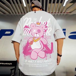 T-shirts Guochao T-shirt Dikke Herenmode Merk Zomer Grote Hiphop Losse Korte Mouwen Shirt Hong Kong Stijl Ins Half T-shirtme