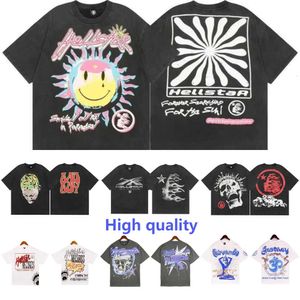T-shirts HELLSTAR Y2K T-shirt heren dames Haruku Gothic Hip Hop Abstract Grafisch Afdrukken 2024 Nieuwe Oversized Korte Mouw Tops