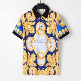 T-shirts Haut pour hommes fin brodé à manches courtes en coton polo hommes s T vêtements de mode coréenne été lVers uxury top taille M L XL XXL XXXL 240304