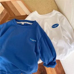 T-shirts HoneyCherry printemps garçon T-shirt à manches longues enfants bleu hauts bébé bas chemise enfants vêtements 230606