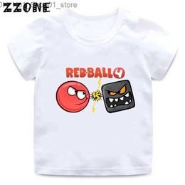 T-shirts Vente chaude Boule Rouge 4 Imprimer Dessin Animé Enfants T-shirts Jeu Drôle Bébé Filles Vêtements Garçons À Manches Courtes T-shirt Enfants TopsHKP5849 Q240218