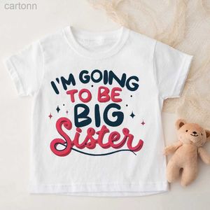 T-shirts Je vais être une grande soeur fille enfant T-Shirt à manches courtes hauts été printemps vêtements meilleur cadeau pour votre petite princesse ldd240314