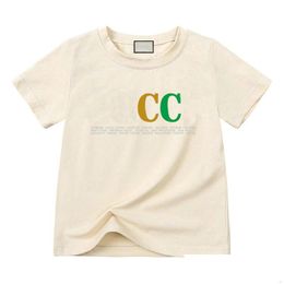 Camisetas en stock Camiseta para niños Camiseta blanca de manga corta para niños Camiseta para niños Camiseta para niños Niñas Cuello redondo Algodón puro Impresión clásica DHD4K