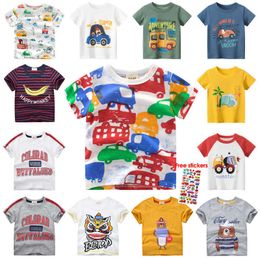 T-shirts Inpepnow 2020 Kids jongens T-shirt Cartoon afdrukken Korte mouw Baby Girls T-shirts Tops White Children T-shirt voor jongenskleding 278 P230419