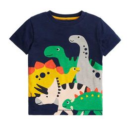T-shirts Jumping mètres 2-7t dinosaures enfants Tees à manches courtes bébé garçons filles t-shirts pour animaux d'été
