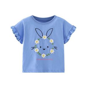 T-shirts Jumping Metter 2-7t Nouvelle arrivée Summer Girls T-shirts Short Sleeve Hot Sell Kids Tees Tops Baby Costume Baby Shirtsl2405