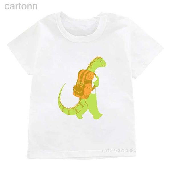 T-shirts Kid T-shirts pour filles vêtements enfants dinosaure vie graphique imprimé t-shirt enfants à manches courtes garçons vêtements hauts ldd240314