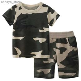 T-shirts pour enfants ensembles pour bébés garçons camouflage tops pantalon 2pcs à manches courtes Costume de costume de survêtement