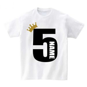 T-shirts enfants t shirt garçons personnalisés t-shirts vestiges de fille personnalisée nom d'âge de couronne