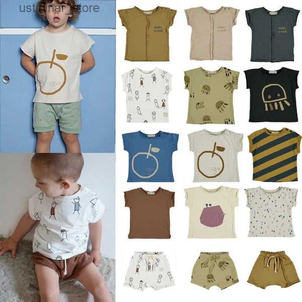 T-shirts Enfants T-shirts 2024 nouvel été Babyclic marque Design garçons filles mode impression à manches courtes hauts t-shirts bébé enfant en bas âge coton T-shirts24328