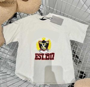T-shirts Kinder T-shirts Zomer Tees Tops Baby Jongens Meisjes Letters Gedrukt T-shirts Mode Ademend Kinderkleding Stijlen 240306