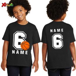 T-shirts Enfants TShirt Nom personnalisé Numéro Été Garçons Filles Anniversaire T-shirt Sport Vêtements pour enfants Tee Vêtements Bébé Garçon Tops Basketball T230209