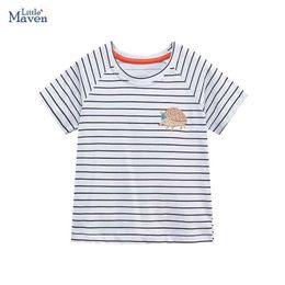 Camisetas Little Maven 2024 Ropa para niños Ropa para niños para niños Camisetas a rayas de niñas Camas