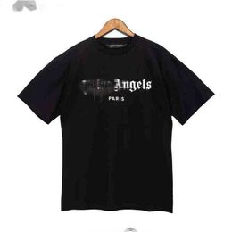 T-shirts LKNU T-shirts pour hommes T-shirts de mode pour hommes et femmes Marque de créateur Palms Angels Angel Qualité Hip Hop Shorts Vêtements décontractés en vrac 100% Pur coton Tops