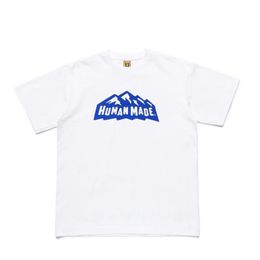 T-shirts col rond ample imprimé coton Nigo HUMAN MADE japonais neige montagne à manches courtes hommes et femmes t-shirt