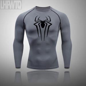 T-shirts hommes compression sport chemises de fitness élasticité sweat-shirt d'entraînement respirant