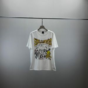 T-shirts hommes concepteur blanc T-shirt décontracté mode lâche T-shirt court hommes femmes vêtements de rue Q46