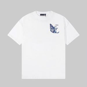 T-shirts Men Designer White T-shirt Fashion décontractée T-shirt en vrac Men Femmes Vêtements de rue 045
