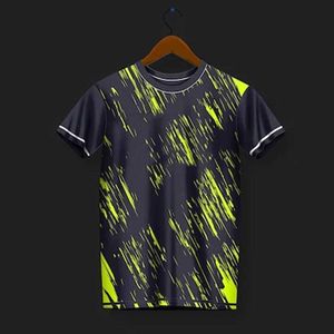 T-shirts Heren Ademend sportkleding Kleur Stripe Print Training Uniform Outdoor Badminton Shirts Mens Tafel Tennis Topsl2405 met korte mouwen