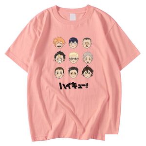 T-shirts heren ronde nek man tee shirt korte mouw comfortabel t Japan haikyuu print kleding mode ademende shirts mannelijke y0809 dhggs s